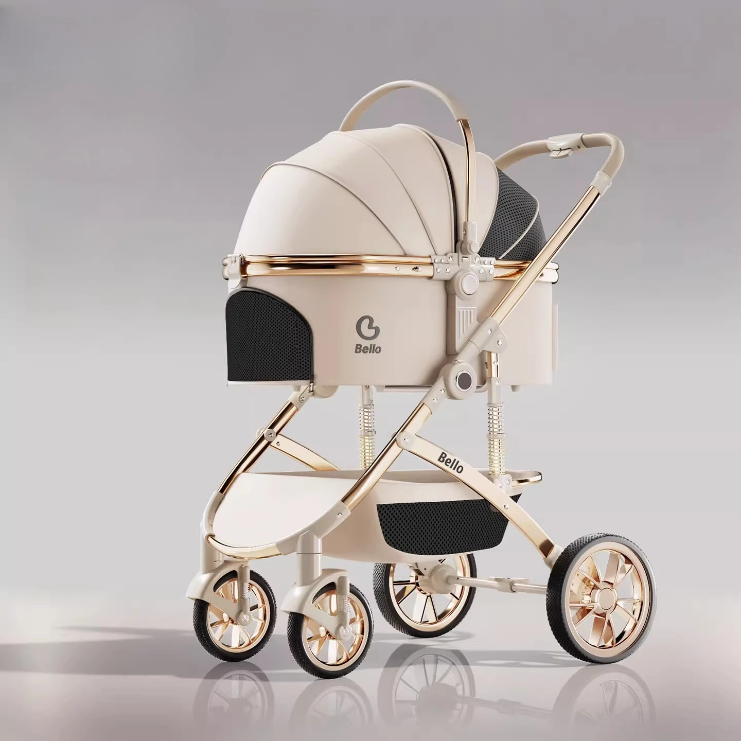Large Premium Pet Stroller Aluminum Alloy PU Wheels Shock Absorption Detachable Dog Stroller
Large Premium Pet Stroller Aluminum Alloy PU Wheels Shock Absorption Detachable Dog Stroller