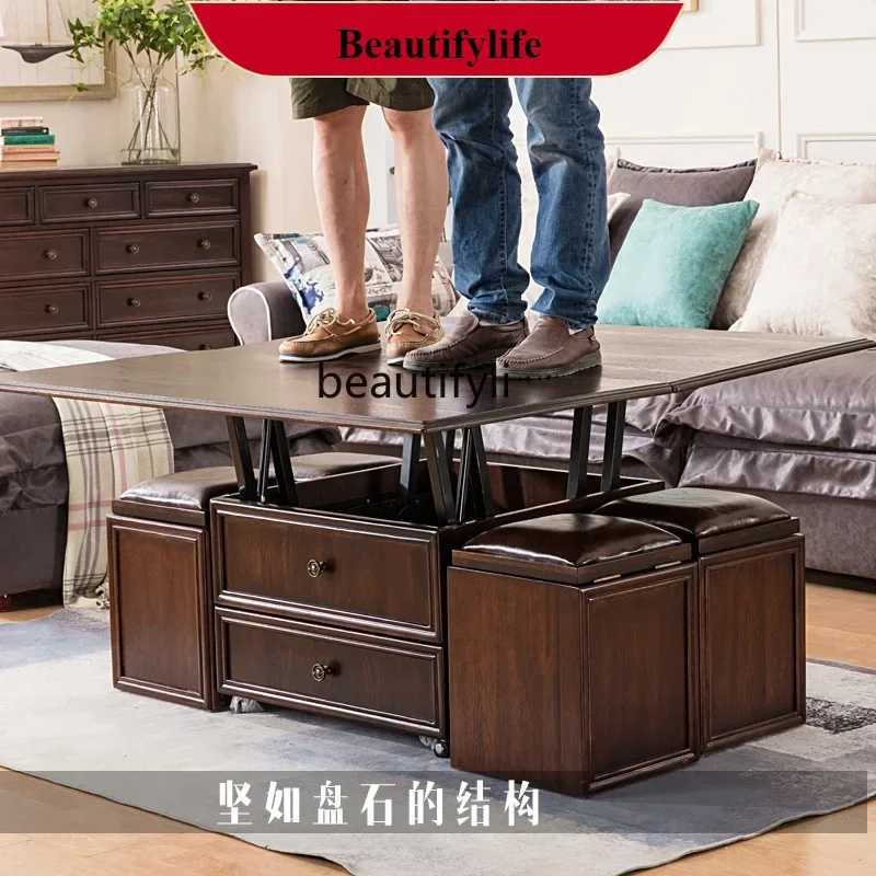 Solid wood lifting coffee table dining table dual-purpose two-in-one mobile folding coffee table variable multi-function G1218 
Solid wood lifting coffee table dining table dual-purpose two-in-one mobile folding coffee table variable multi-function G1218