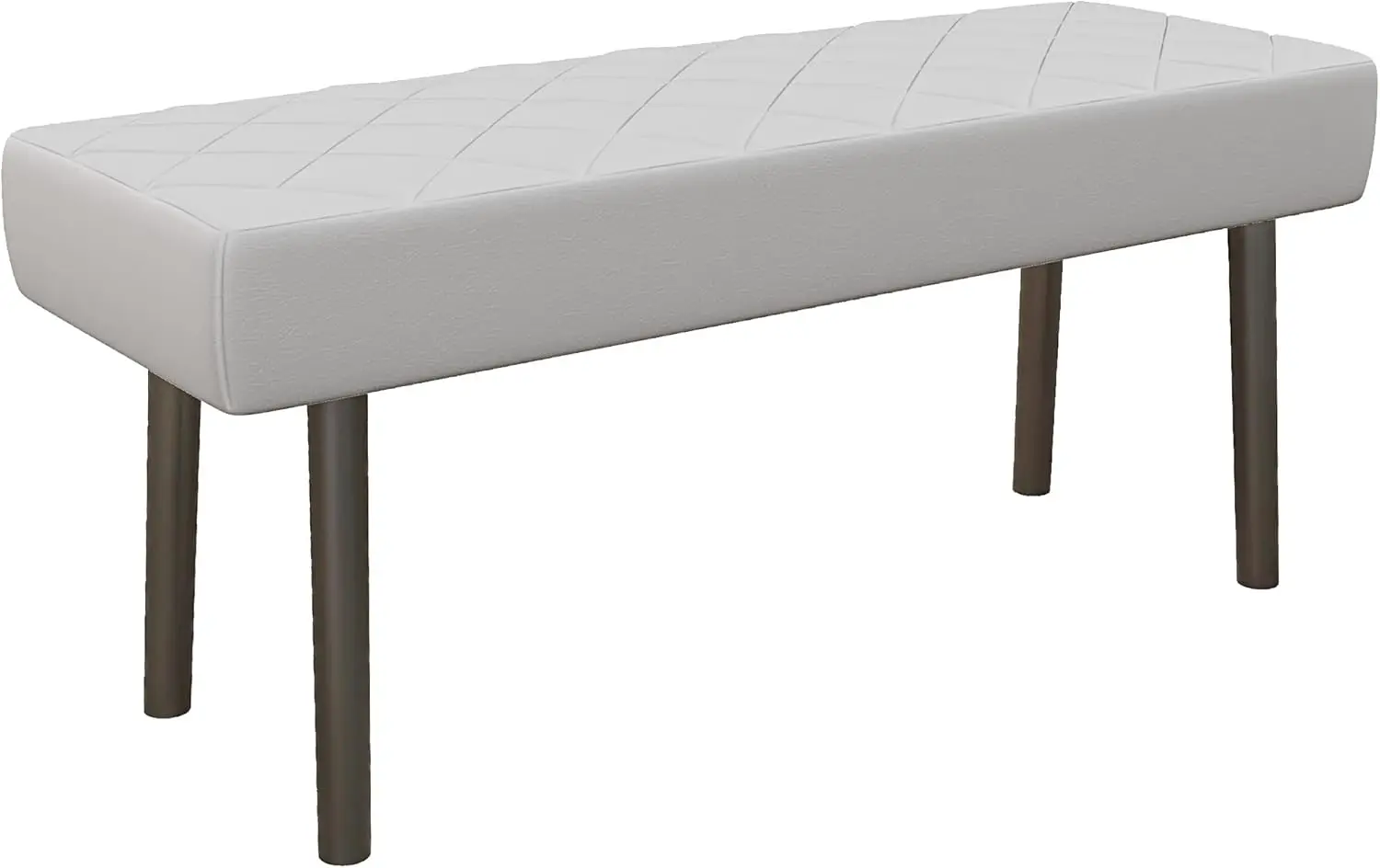 Modern Ottoman Bench, 39.4"" Faux Leather Upholstered End Of Bed Bench With Metal Legs And Padded Seat, Rectangular Entryway
Modern Ottoman Bench, 39.4"" Faux Leather Upholstered End Of Bed Bench With Metal Legs And Padded Seat, Rectangular Entryway