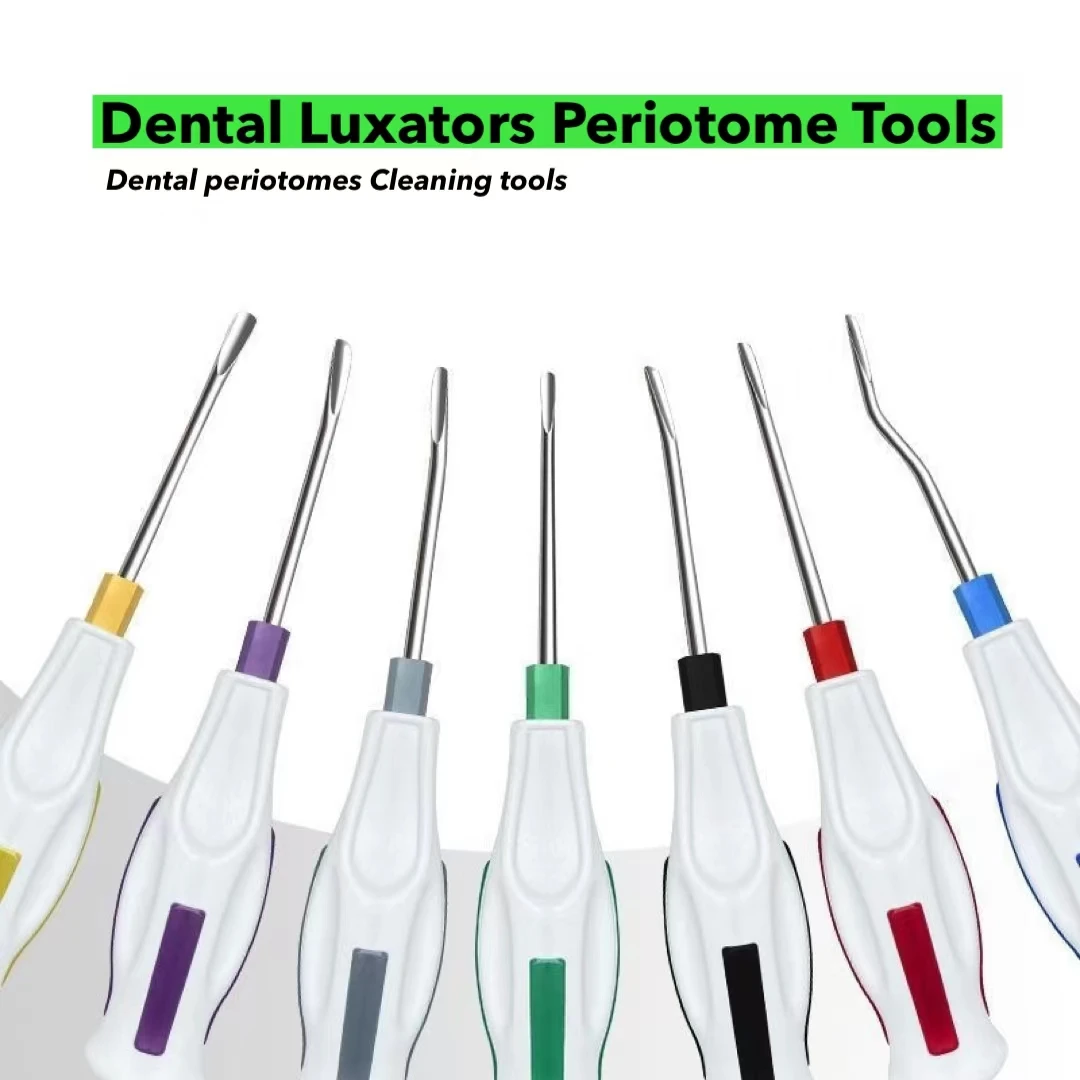 7pcs Dental Luxators Kit, Dental Luxator Periotome Elevators, Dental Tools.
7pcs Dental Luxators Kit, Dental Luxator Periotome Elevators, Dental Tools.