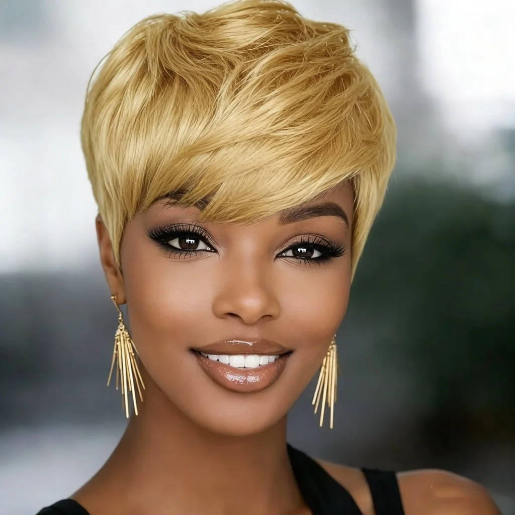 Brazilian Human Hair Pixie Cut Wig Short straight Full Machine Made Wigs for Women
Brazilian Human Hair Pixie Cut Wig Short straight Full Machine Made Wigs for Women