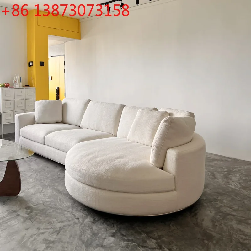 Italian minimalist linen curved corner sofa Nordic light luxury hotel club sofa Double princess sofa
Italian minimalist linen curved corner sofa Nordic light luxury hotel club sofa Double princess sofa
