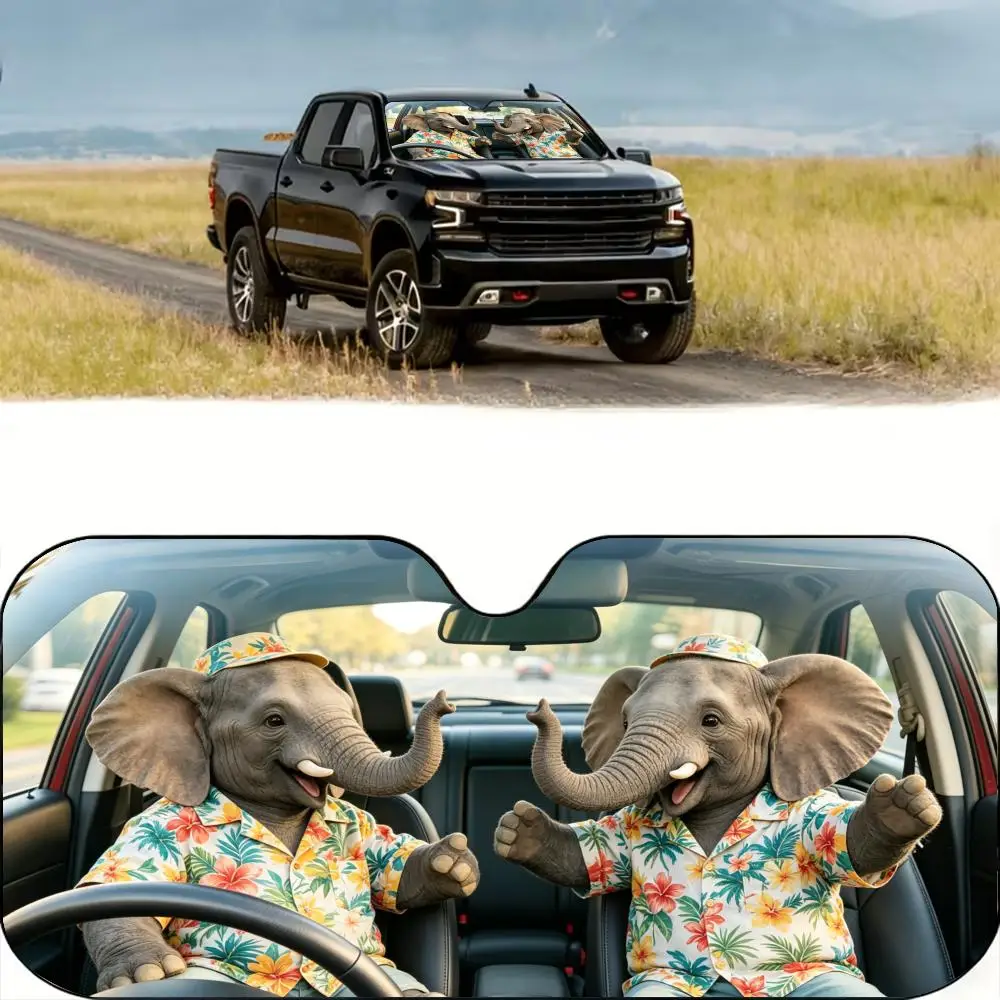 Elephant Driving Travel Sun Visor Reusable Aluminum Foil Windshield UV Protection Heat Insulation Cover Foldable Sun Visor Shade
Elephant Driving Travel Sun Visor Reusable Aluminum Foil Windshield UV Protection Heat Insulation Cover Foldable Sun Visor Shade