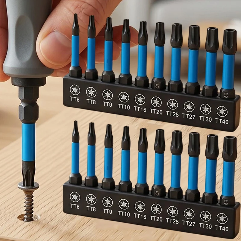 S2 Steel Screwdriver Drill Bits Hex Shank Magnetic Torx Bit Set Star Impact Driver Bits with Holders for Power Drill Tools
S2 Steel Screwdriver Drill Bits Hex Shank Magnetic Torx Bit Set Star Impact Driver Bits with Holders for Power Drill Tools