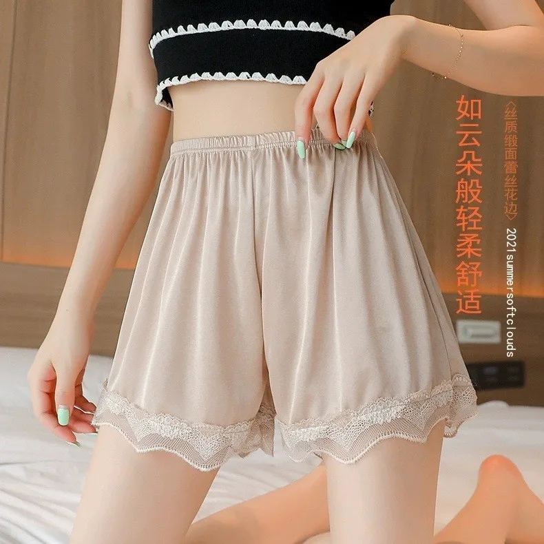 1pcs Women's Summer Lace Underwear Female Thin Soft Satin Knickers In Loose Safety Pants Lady Ice Silk Comfort Home Shorts
1pcs Women's Summer Lace Underwear Female Thin Soft Satin Knickers In Loose Safety Pants Lady Ice Silk Comfort Home Shorts