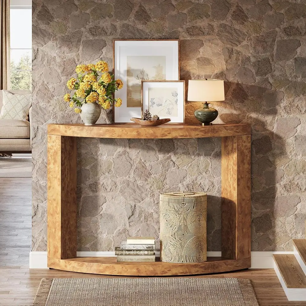 Two-Shelf Console Table, 47.24 for Living Room or Entryway, Brown
Two-Shelf Console Table, 47.24 for Living Room or Entryway, Brown