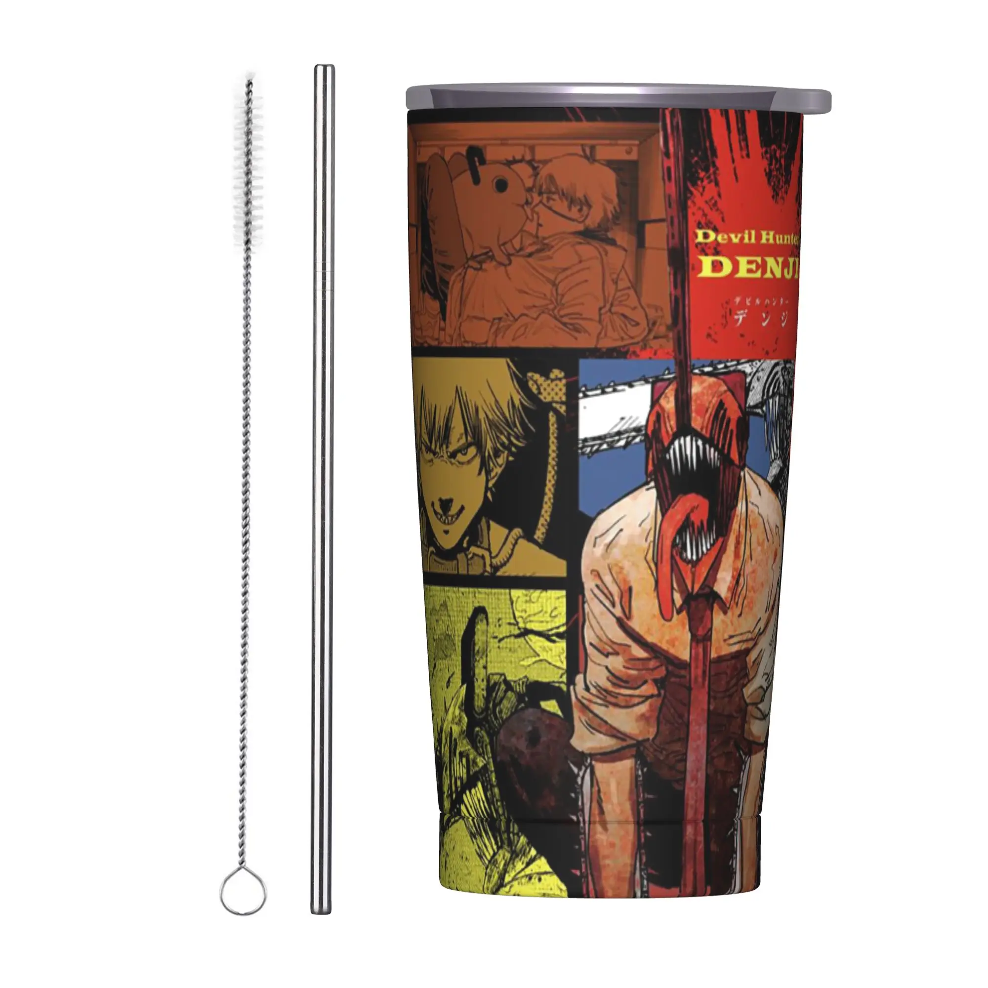 Chainsaw Man Denji Insulated Tumbler with Straws Lid Pochita Devil Vacuum Thermal Mug Portable Hot Cold Drinks Cups, 20oz
Chainsaw Man Denji Insulated Tumbler with Straws Lid Pochita Devil Vacuum Thermal Mug Portable Hot Cold Drinks Cups, 20oz
