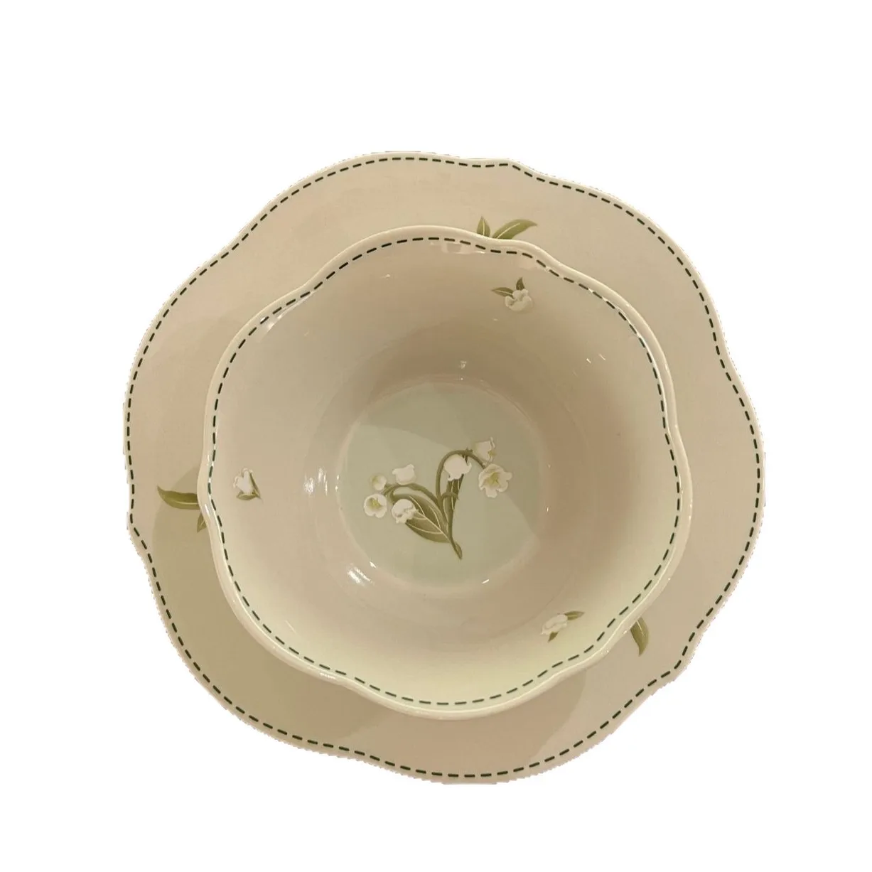 LH Chinese style ceramic tableware Small fresh microwave oven rice bowl Household dinner plate
LH Chinese style ceramic tableware Small fresh microwave oven rice bowl Household dinner plate