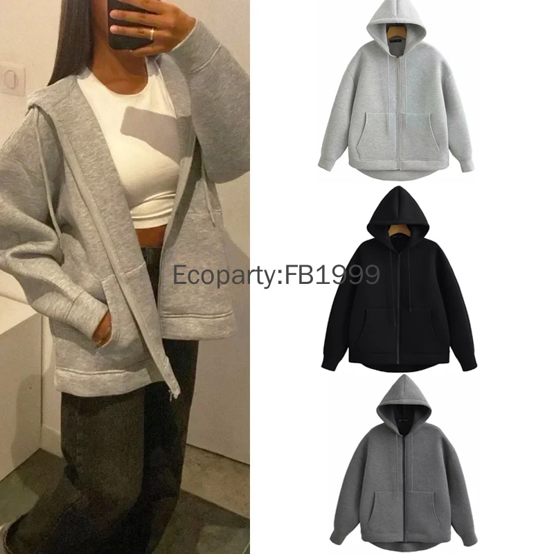 New Women's Casual Pocket Long Sleeve Jackets Black Bomber Varsity Jacket Coat 2024 Autumn Ladies Fashion Hooded Sweatshirt
New Women's Casual Pocket Long Sleeve Jackets Black Bomber Varsity Jacket Coat 2024 Autumn Ladies Fashion Hooded Sweatshirt