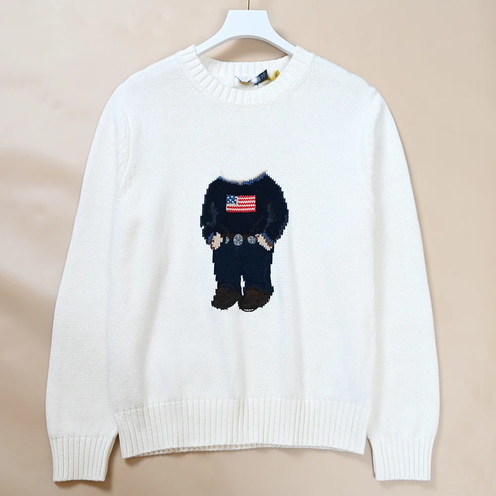 Classic Cartoon Pattern Women's Knitted Cotton Long Sve round Ne Sweater Comfortable Loose Fit Autumn Winter Warm Top
Classic Cartoon Pattern Women's Knitted Cotton Long Sve round Ne Sweater Comfortable Loose Fit Autumn Winter Warm Top