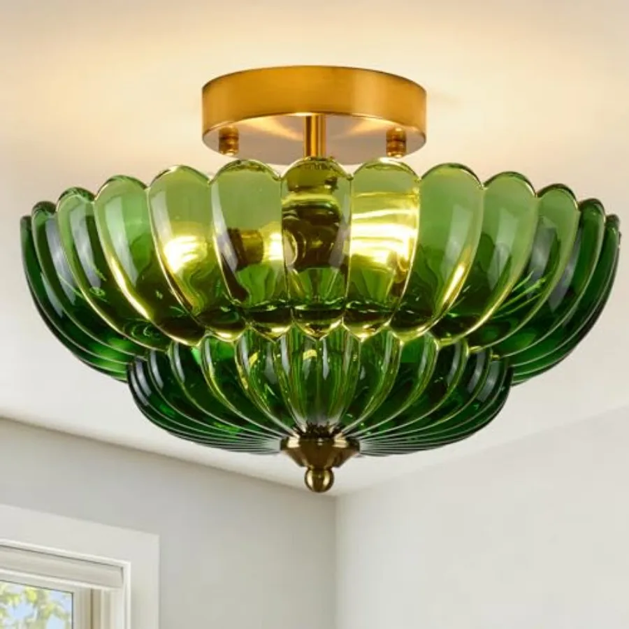 Semi Flush Mount Ceiling Light Crystal Glass Fixture 12" Close to Ceiling Lamp for Bedroom Hallway Kitchen Entryway, Mid Centur
Semi Flush Mount Ceiling Light Crystal Glass Fixture 12" Close to Ceiling Lamp for Bedroom Hallway Kitchen Entryway, Mid Centur