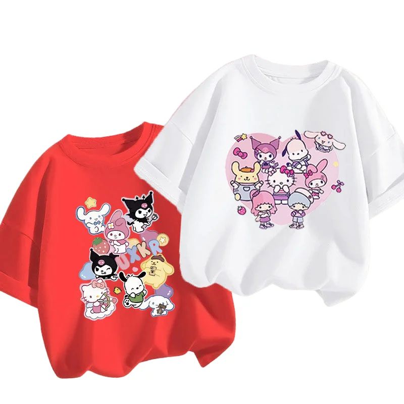 Girls Cartoon New Short Sleeved Summer T Shirt Sweet Cartoon Children's Fashion Breathable Sweat Absorbent Bottoming Shirt Tops
Girls Cartoon New Short Sleeved Summer T Shirt Sweet Cartoon Children's Fashion Breathable Sweat Absorbent Bottoming Shirt Tops