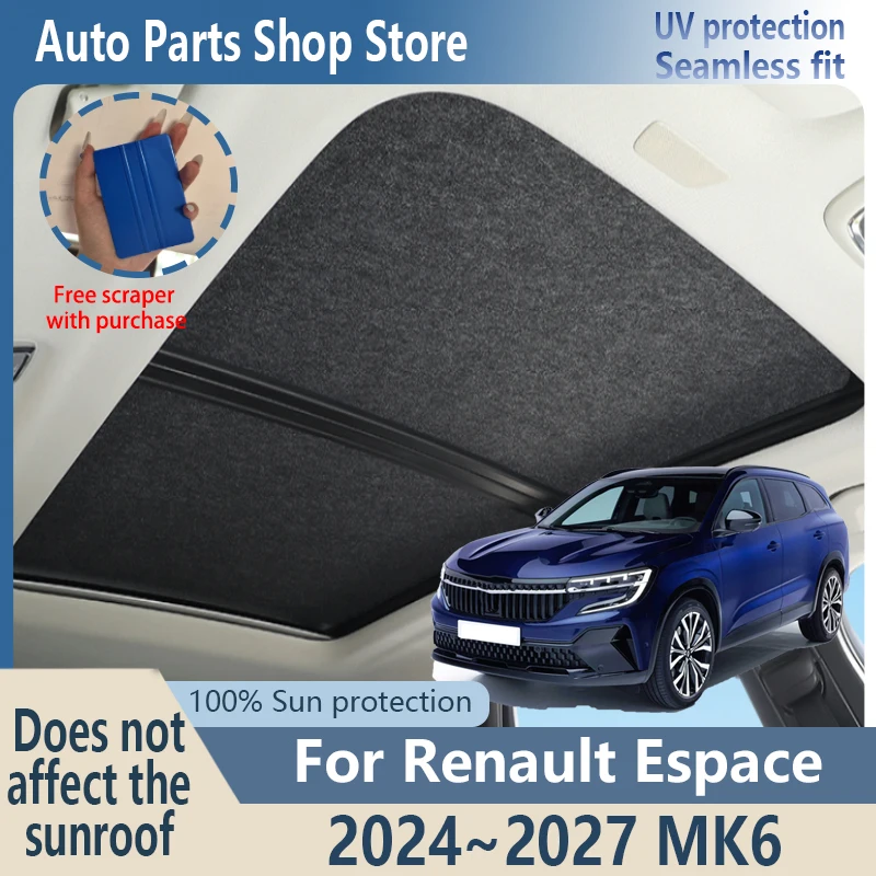 Sun Protection For Renault Espace 2024~2027 Electrostatic Adsorption Suede Fabric Car Panoramic Sunroof Insulation Visor Anti-UV
Sun Protection For Renault Espace 2024~2027 Electrostatic Adsorption Suede Fabric Car Panoramic Sunroof Insulation Visor Anti-UV