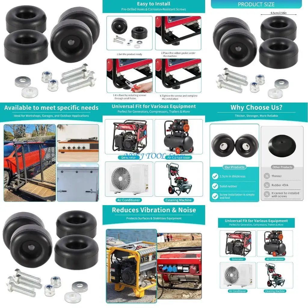 L8RC 4Pcs AntiVibration Pad Absorb Shock Reduce Noise 1x2.5"Shock Absorbing Feet
L8RC 4Pcs AntiVibration Pad Absorb Shock Reduce Noise 1x2.5"Shock Absorbing Feet