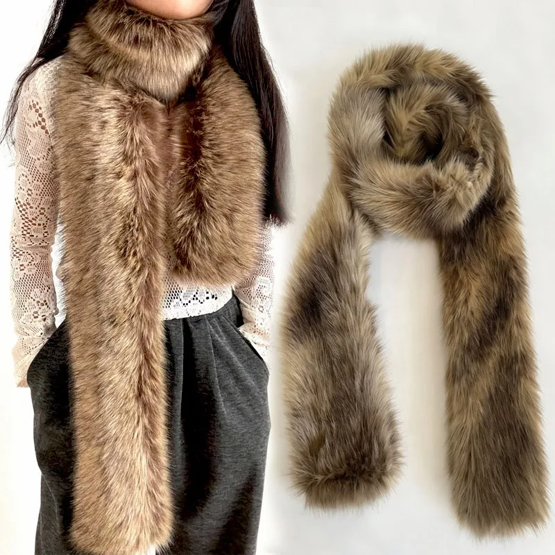 180 см удлиненный шарф из искусственного лисьего меха Y2K стиль зимнее теплое утолщенное сексуальное платье накидка для женщин
180 см удлиненный шарф из искусственного лисьего меха Y2K стиль зимнее теплое утолщенное сексуальное платье накидка для женщин