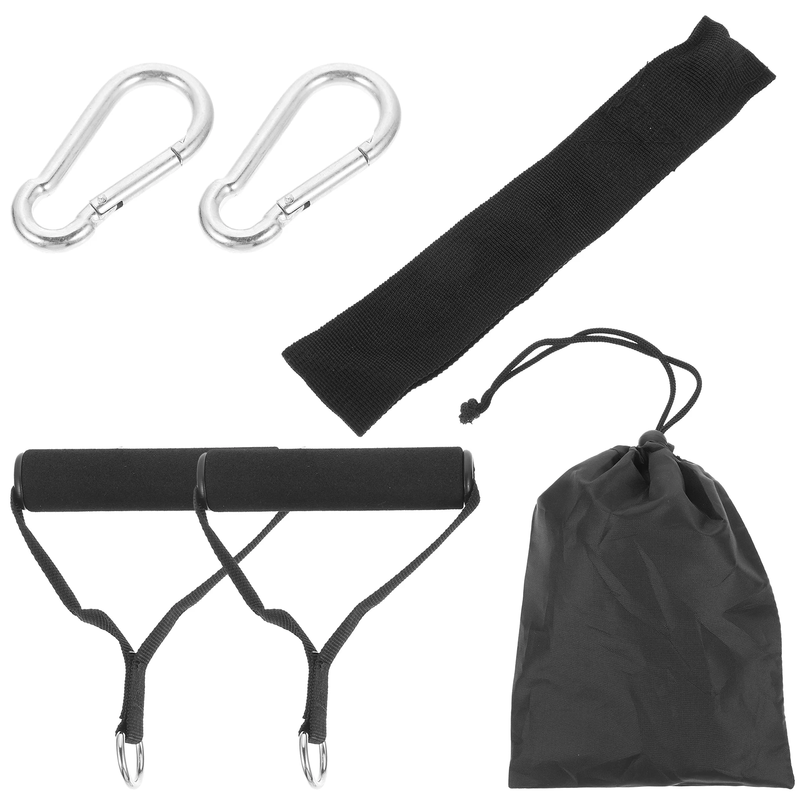 6 Pieces Fitness Exercise Buckle Accessories Ergonomic H for Resistance Home Gym Lightweight Black Cloth Bag Kit
6 Pieces Fitness Exercise Buckle Accessories Ergonomic H for Resistance Home Gym Lightweight Black Cloth Bag Kit