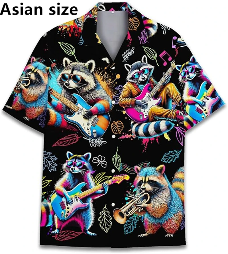 3D Print Raccoon Pattern Hawaiian Men Shirt Man/Women Summer Casual Short Sleeves Shirts Button Streetwear Harajuku Men Clothing
3D Print Raccoon Pattern Hawaiian Men Shirt Man/Women Summer Casual Short Sleeves Shirts Button Streetwear Harajuku Men Clothing