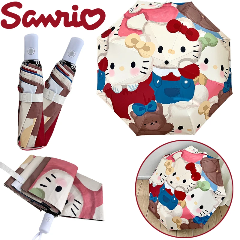 Sanrio Hello Kitty Cartoon Automatic Umbrella UV Protection Foldable Sun Rain Dual-Use Umbrella Cute Sunscreen Floral Umbrella
Sanrio Hello Kitty Cartoon Automatic Umbrella UV Protection Foldable Sun Rain Dual-Use Umbrella Cute Sunscreen Floral Umbrella