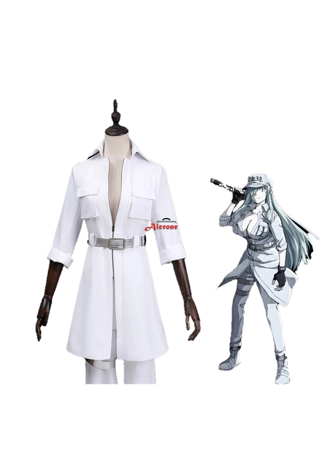 Anime White Blood Cells Cosplay Cells at Work Black Costume White Uniform Woman Halloween Cosplay Clothing
Anime White Blood Cells Cosplay Cells at Work Black Costume White Uniform Woman Halloween Cosplay Clothing