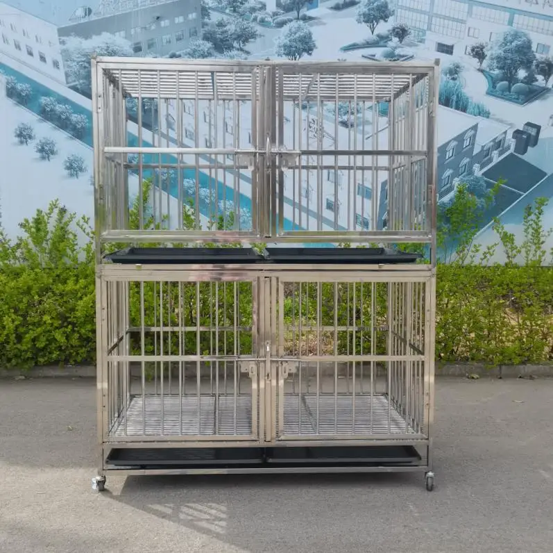 STLFStainless Steel Folding square Tube Double-layer Combination Large, Medium and Small Dog Double Layer Pet Cage
STLFStainless Steel Folding square Tube Double-layer Combination Large, Medium and Small Dog Double Layer Pet Cage