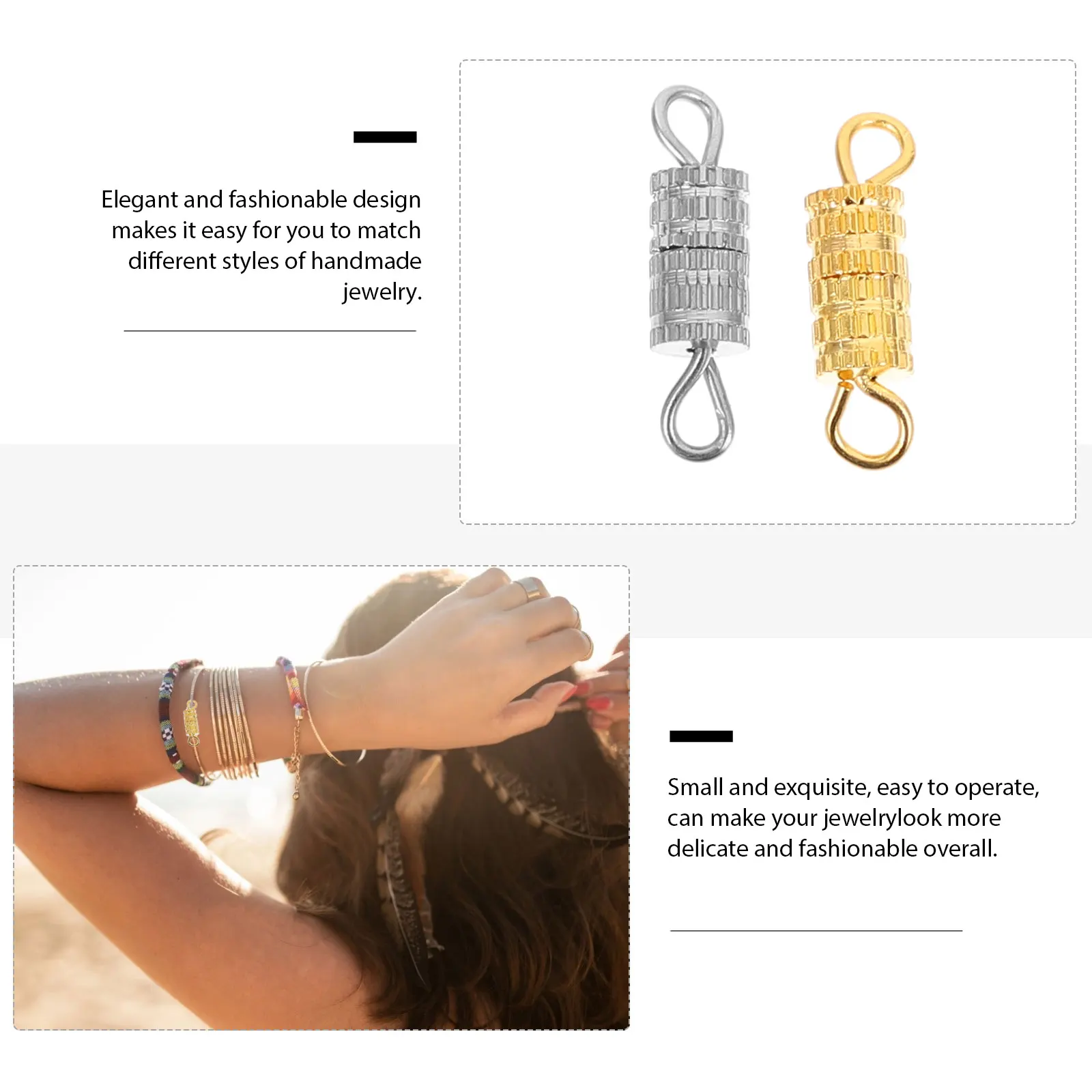 120 Pcs Necklace Bracelet Clasp Screw Clasps for Jewellery Earrings Jewelry Bracelets Making
120 Pcs Necklace Bracelet Clasp Screw Clasps for Jewellery Earrings Jewelry Bracelets Making