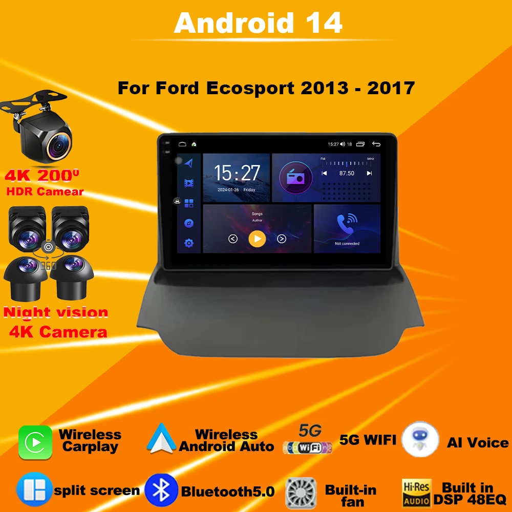 Car Radio Android 14 For Ford Ecosport 2013 - 2017 Multimedia PlayNavigation GPS Wireless 4G WIFI Touch Screen Autoradio 2din
Car Radio Android 14 For Ford Ecosport 2013 - 2017 Multimedia PlayNavigation GPS Wireless 4G WIFI Touch Screen Autoradio 2din
