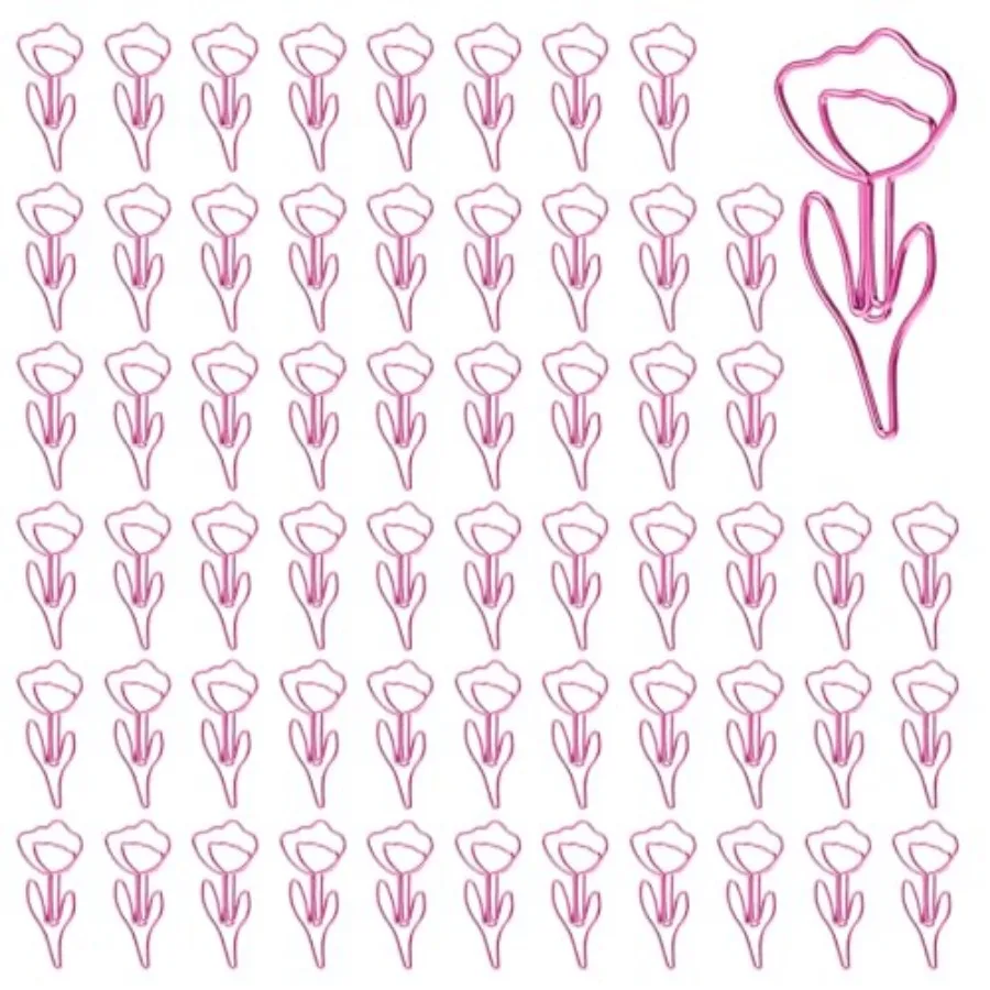 60Pcs Cute Flower Shaped Paper Clips, Pink Metal Funny Bookmarks Planner Clips Clamp, Floral Shape Papers Clip for Office Suppl
60Pcs Cute Flower Shaped Paper Clips, Pink Metal Funny Bookmarks Planner Clips Clamp, Floral Shape Papers Clip for Office Suppl