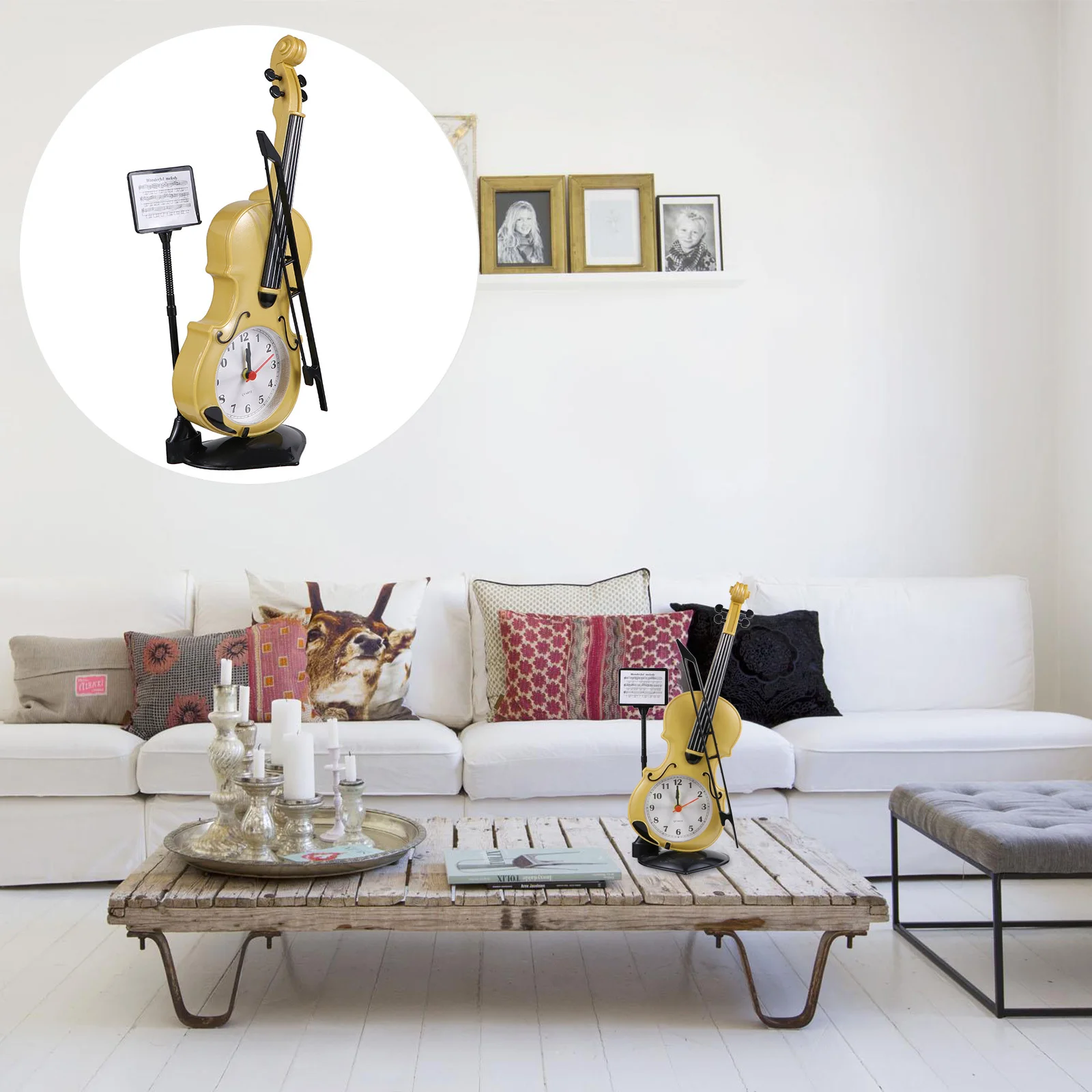 Violin Shape Alarm Clock Plastic Electronic Creative Modern Design Practical Use Bedroom Living Room Alarm Clock
Violin Shape Alarm Clock Plastic Electronic Creative Modern Design Practical Use Bedroom Living Room Alarm Clock