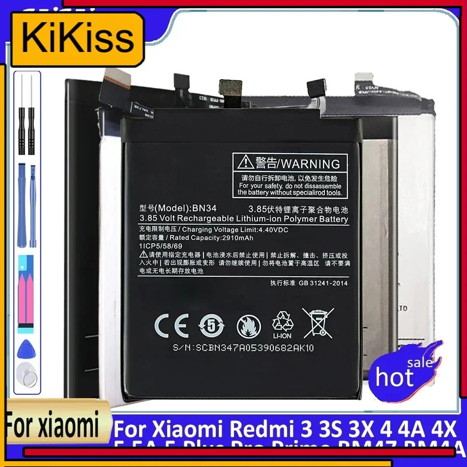 Аккумулятор для Xiaomi Redmi 3 3S 3X 4 4A 4X 5 5A 5 Plus Pro Prime BM47 BM4A BN30 BN34 BN35 BN40 BN42 BN44
Аккумулятор для Xiaomi Redmi 3 3S 3X 4 4A 4X 5 5A 5 Plus Pro Prime BM47 BM4A BN30 BN34 BN35 BN40 BN42 BN44