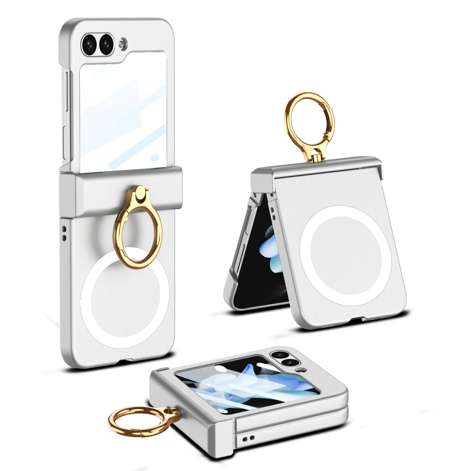 Fashion Flip5 5G Case with Ring Magnetic Hinge for Samsung Galaxy Z Flip 5 PC Cover
Fashion Flip5 5G Case with Ring Magnetic Hinge for Samsung Galaxy Z Flip 5 PC Cover