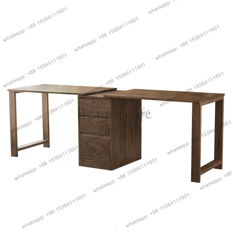 North American black walnut double desk, all solid wood telescopic storage, simple furniture
North American black walnut double desk, all solid wood telescopic storage, simple furniture
