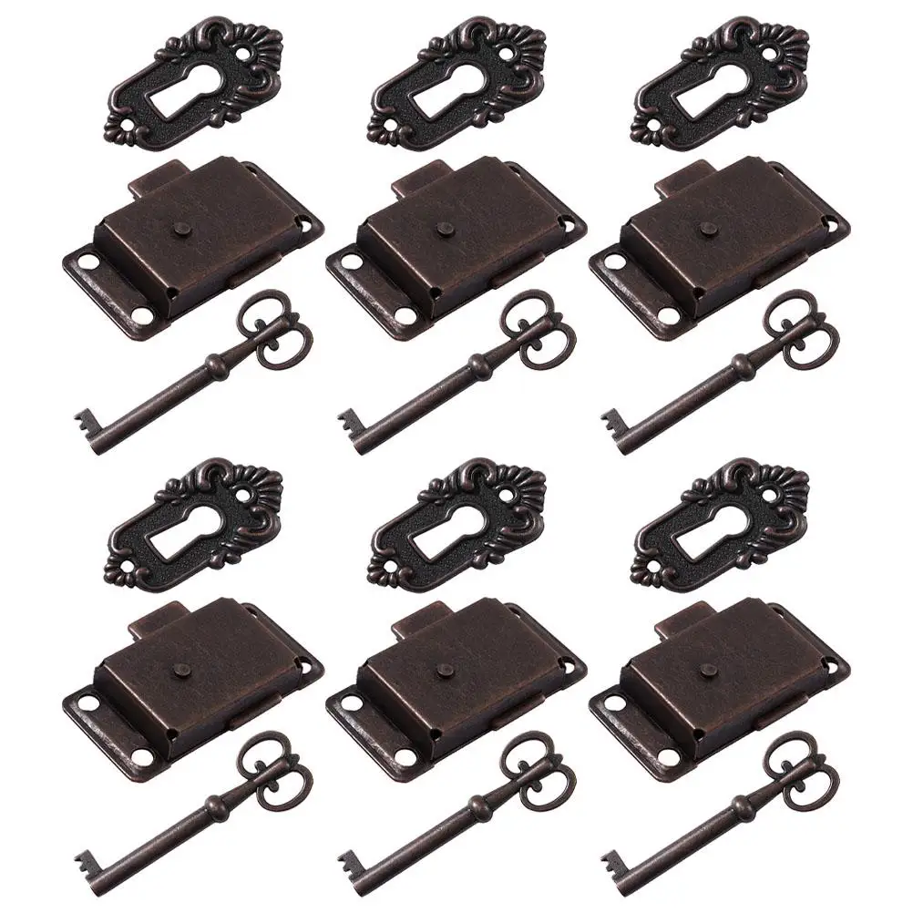 6 Sets Furniture Locks Vintage Metal Cupboard Latch for Wooden Jewelry Box Gift Cabinet Hardware Replacement
6 Sets Furniture Locks Vintage Metal Cupboard Latch for Wooden Jewelry Box Gift Cabinet Hardware Replacement