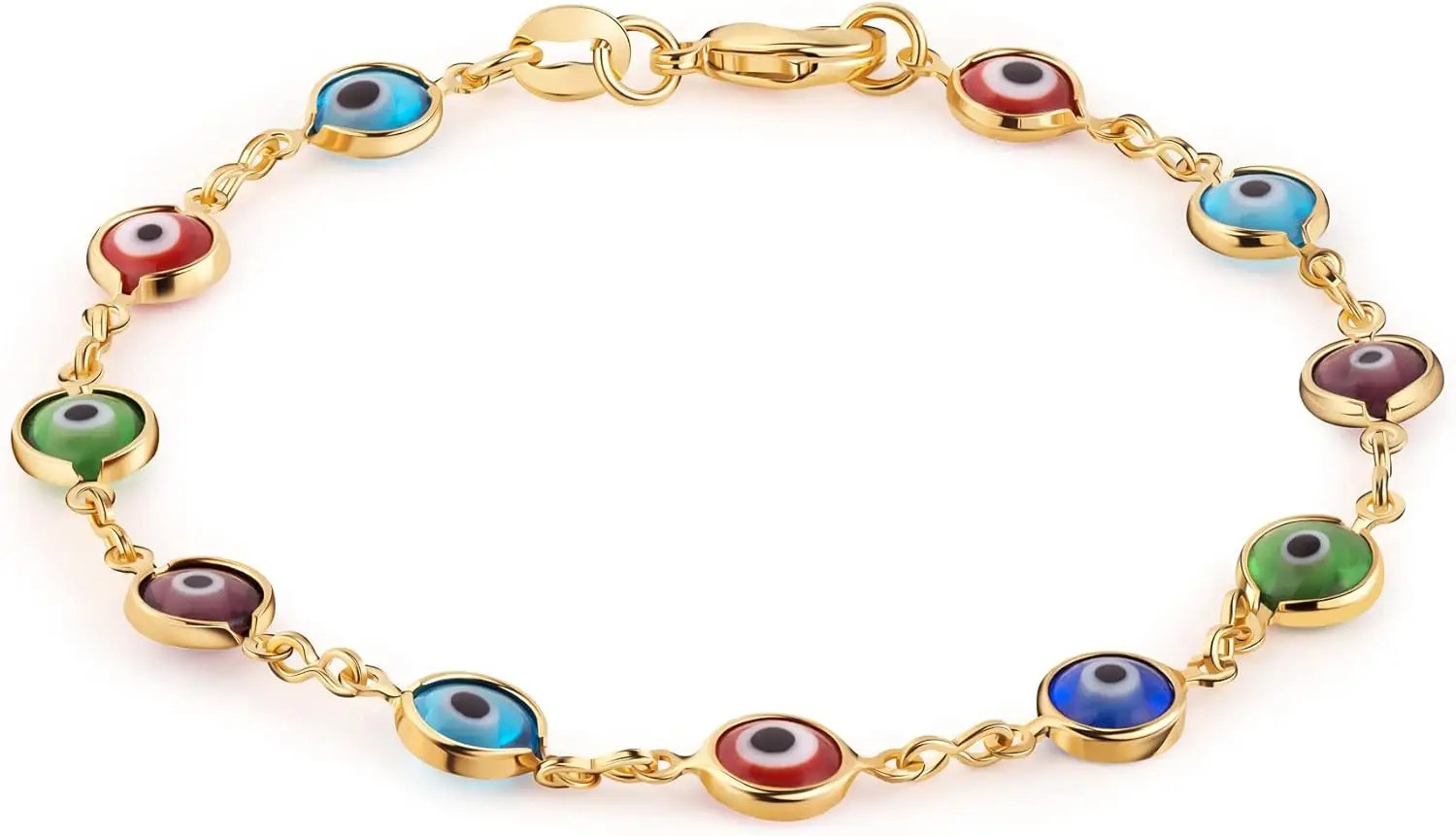18K Gold Plated Evil Eye Bracelet for Women Crafted in Brazil
18K Gold Plated Evil Eye Bracelet for Women Crafted in Brazil