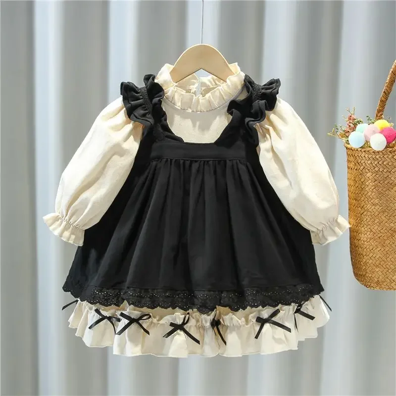 Платье с кукольным воротником для девочек, весенне-осеннее новое детское модное платье принцессы в стиле Лолиты с длинными рукавами, модное платье для маленьких девочек
Платье с кукольным воротником для девочек, весенне-осеннее новое детское модное платье принцессы в стиле Лолиты с длинными рукавами, модное платье для маленьких девочек