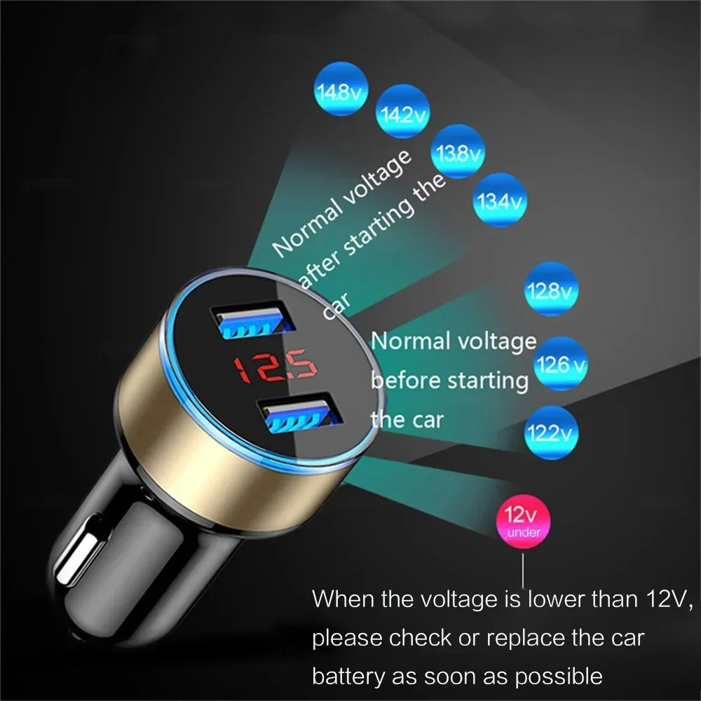 Высококачественное автомобильное зарядное устройство 3.1A с двумя USB-портами, ЖК-дисплеем и вольтметром, 12-24В, для прикуривателя
Высококачественное автомобильное зарядное устройство 3.1A с двумя USB-портами, ЖК-дисплеем и вольтметром, 12-24В, для прикуривателя