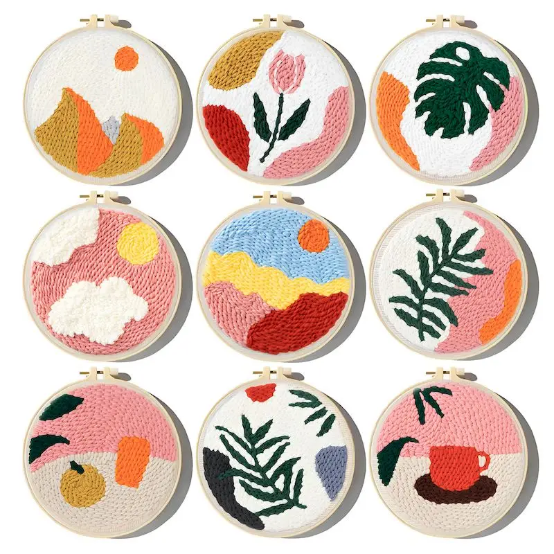 Leaf Punch Needles Start Kit For Beginners Craft Painting Embroidery Set with Adjustable Punch Needle Yarn Home Decor Craft Kits
Leaf Punch Needles Start Kit For Beginners Craft Painting Embroidery Set with Adjustable Punch Needle Yarn Home Decor Craft Kits