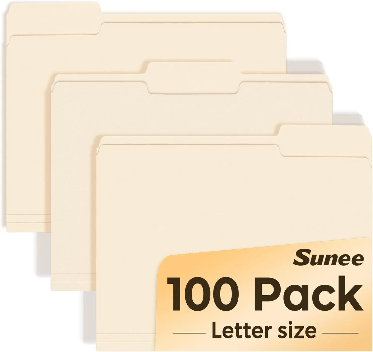 Manilla Folders Letter Size 8.5x11, 100 Pack with 1/3 Cut Tab for Easy Labeling, Durable Paper for Home Office School Filing
Manilla Folders Letter Size 8.5x11, 100 Pack with 1/3 Cut Tab for Easy Labeling, Durable Paper for Home Office School Filing