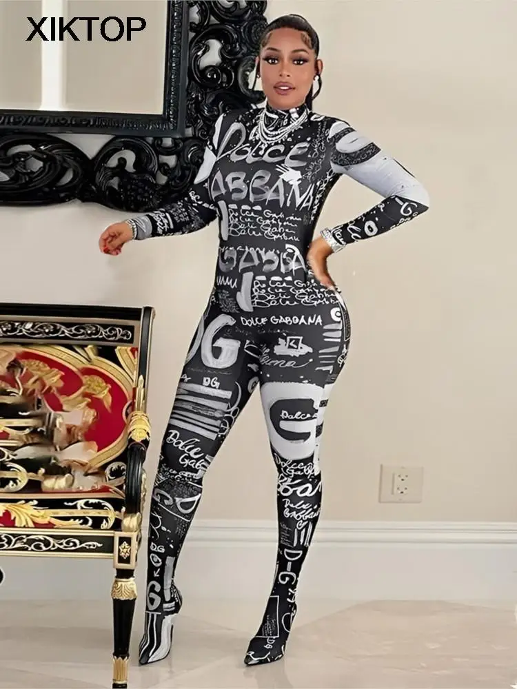 Xiktop 3D Letter Print Overalls for Women Jumpsuit Women Long Sleeve Hip Lift Bodysuit Sexy Romper 2000s Y2k Streetwear Playsuit
Xiktop 3D Letter Print Overalls for Women Jumpsuit Women Long Sleeve Hip Lift Bodysuit Sexy Romper 2000s Y2k Streetwear Playsuit