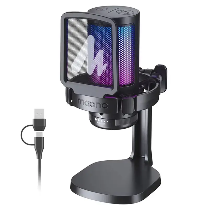 Maono DGM20 USB Condenser Microphone Gaming Mic RGB Design With Noise Reduction Software, Mic Gain, One Key Mute Functionality
Maono DGM20 USB Condenser Microphone Gaming Mic RGB Design With Noise Reduction Software, Mic Gain, One Key Mute Functionality