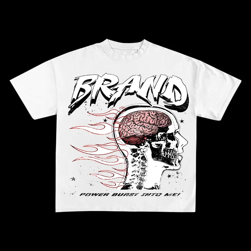 American fashion brand cotton casual oversized street American style brain short-sleeved T-shirt round neck half-sleeved T-shirt
American fashion brand cotton casual oversized street American style brain short-sleeved T-shirt round neck half-sleeved T-shirt