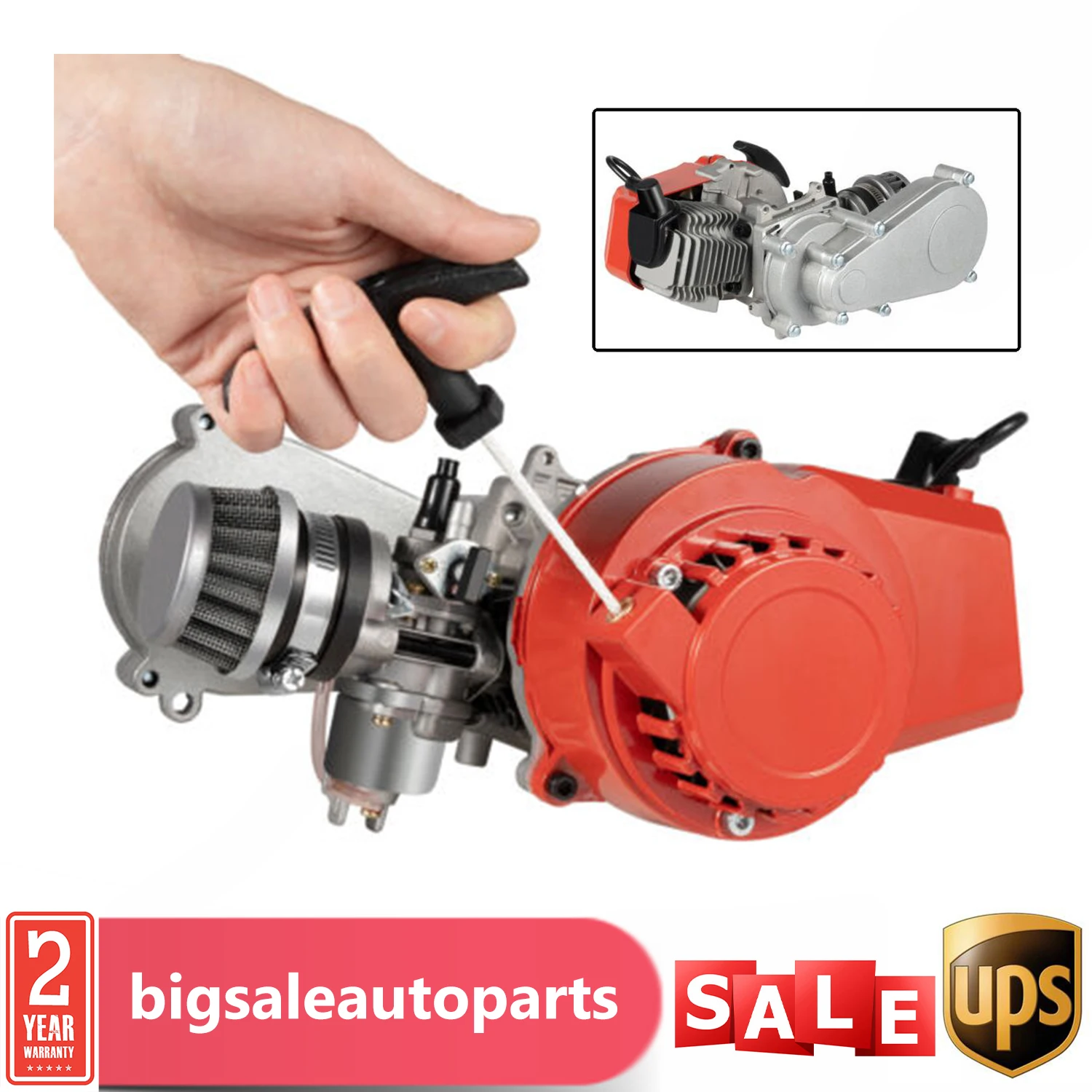 BYMAOCAR 49CC 2 Stroke Engine Motor Single Cylinder Air-Cooled, for Pocket Bike Mini Dirt Bike ATV Scooter
BYMAOCAR 49CC 2 Stroke Engine Motor Single Cylinder Air-Cooled, for Pocket Bike Mini Dirt Bike ATV Scooter