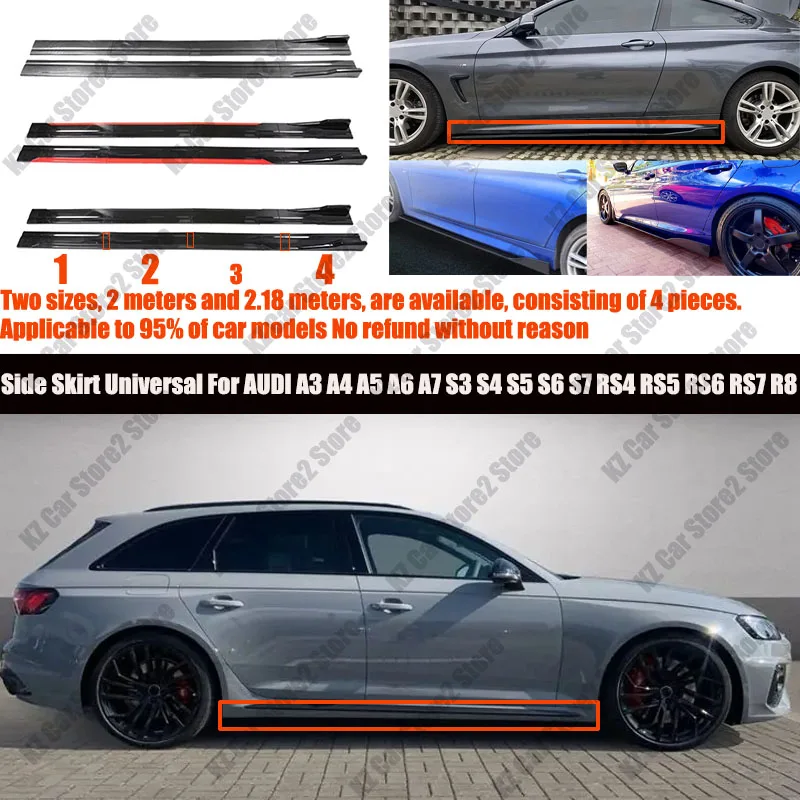 Side Skirt Universal For AUDI A3 A4 A5 A6 A7 S3 S4 S5 S6 S7 RS4 RS5 RS6 RS7 R8 Extension Splitters Apron Lip Splitter Winglet
Side Skirt Universal For AUDI A3 A4 A5 A6 A7 S3 S4 S5 S6 S7 RS4 RS5 RS6 RS7 R8 Extension Splitters Apron Lip Splitter Winglet
