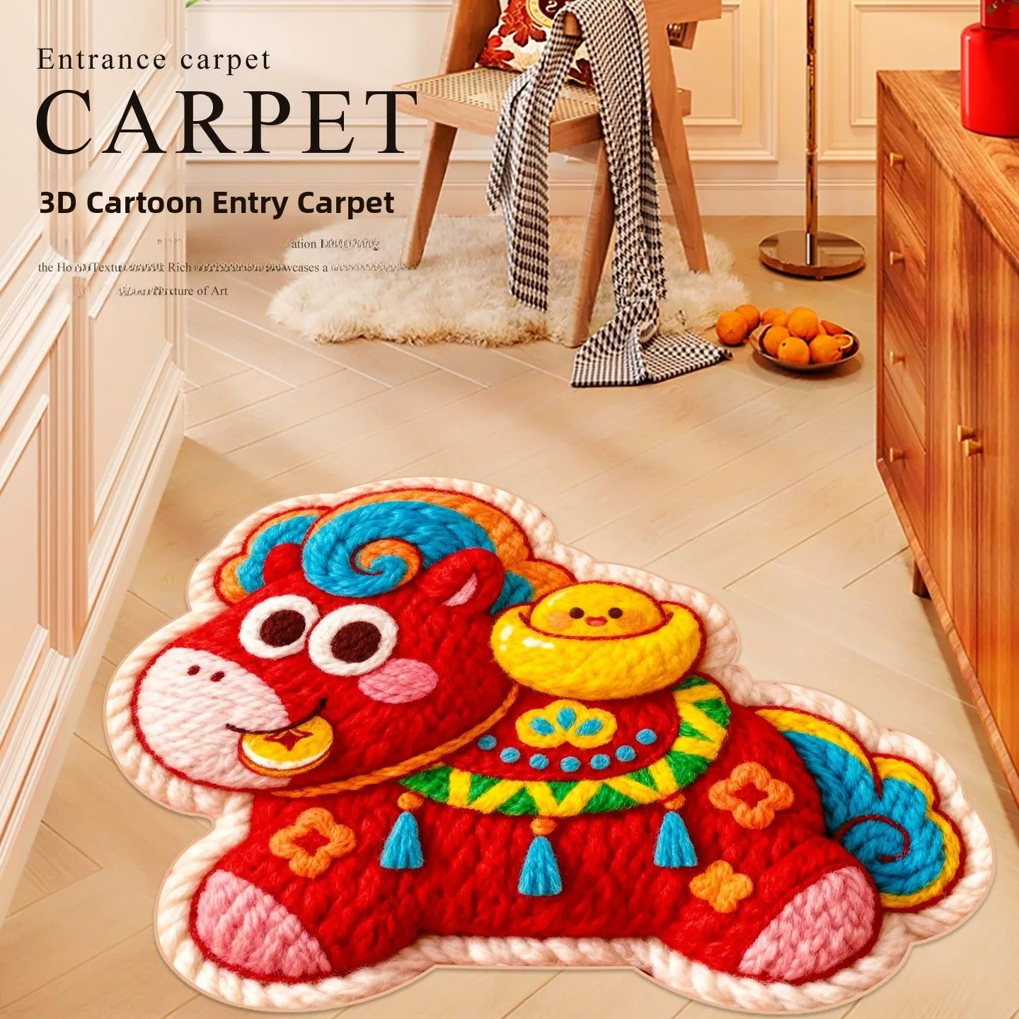 New Year Design Entrance Mat Anti-Slip Wal Red Color Home Door Mat Crystal Velvet Material Medium Sound Absorption
New Year Design Entrance Mat Anti-Slip Wal Red Color Home Door Mat Crystal Velvet Material Medium Sound Absorption