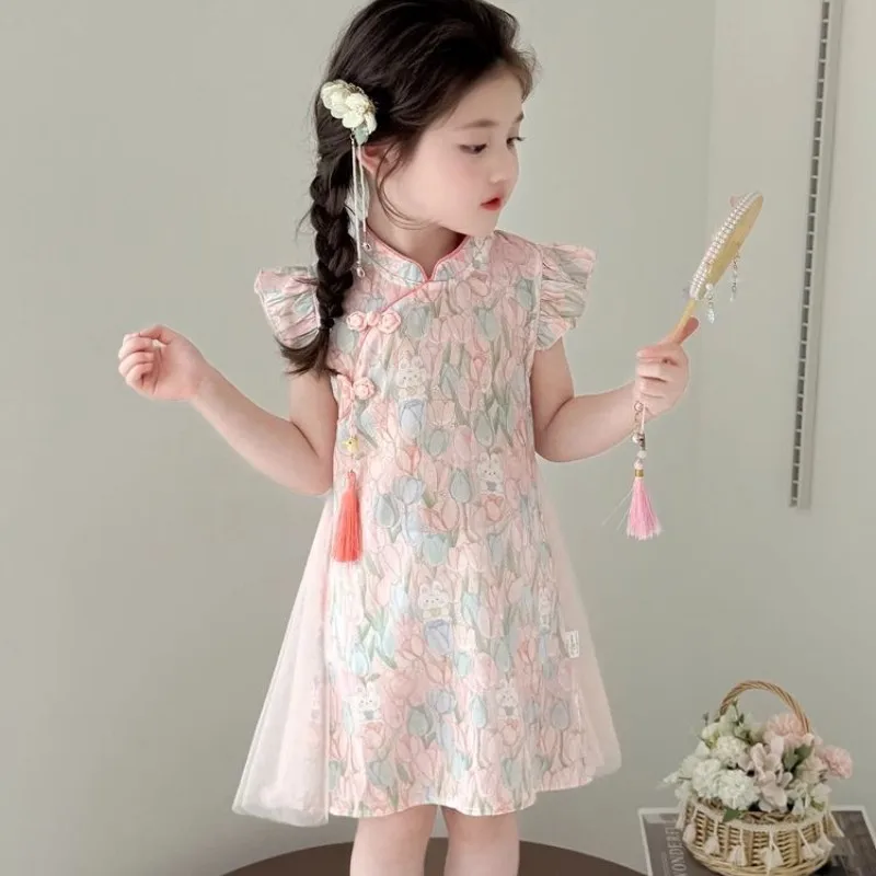 Baby Girl Dress 2026 New Summer Chinese Style Hanfu Dress Princess Dress Summer Cheongsam Clothing
Baby Girl Dress 2026 New Summer Chinese Style Hanfu Dress Princess Dress Summer Cheongsam Clothing
