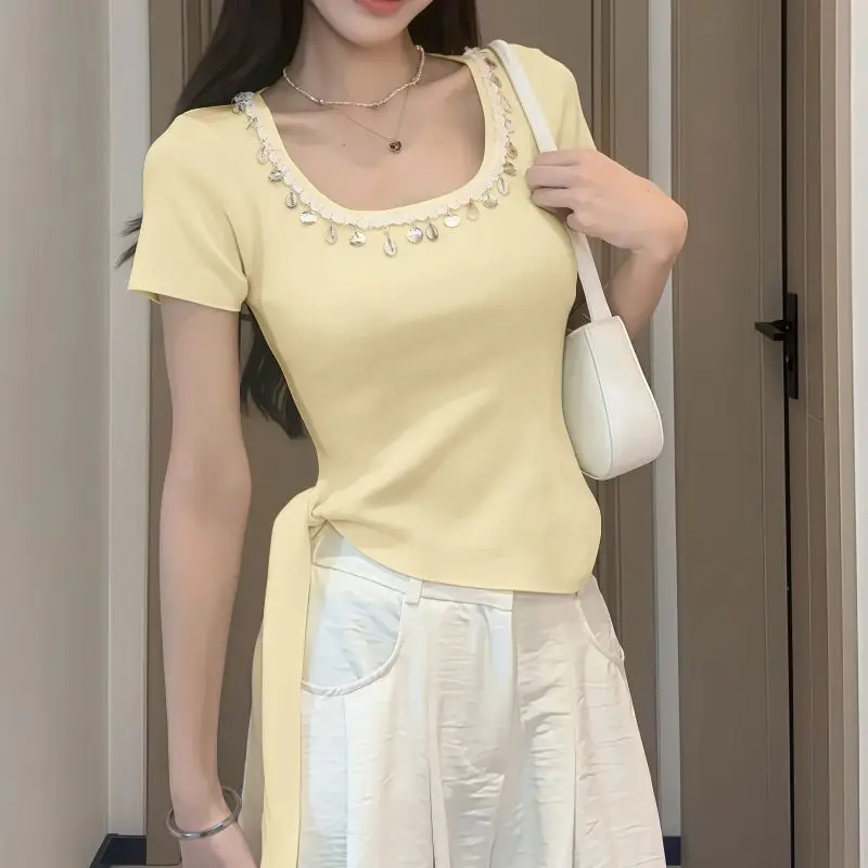 Short-sleeved Women's Top Bestseller New French Stylish Design Slimming and Flattering, Popular Online ClothingYY178
Short-sleeved Women's Top Bestseller New French Stylish Design Slimming and Flattering, Popular Online ClothingYY178