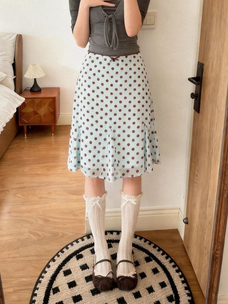 Deeptown Sweet Polka Dot Skirt Women Korean Style Elegant Vintage Skirts French Style Fairycore Fashion Summer Short Skirts
Deeptown Sweet Polka Dot Skirt Women Korean Style Elegant Vintage Skirts French Style Fairycore Fashion Summer Short Skirts