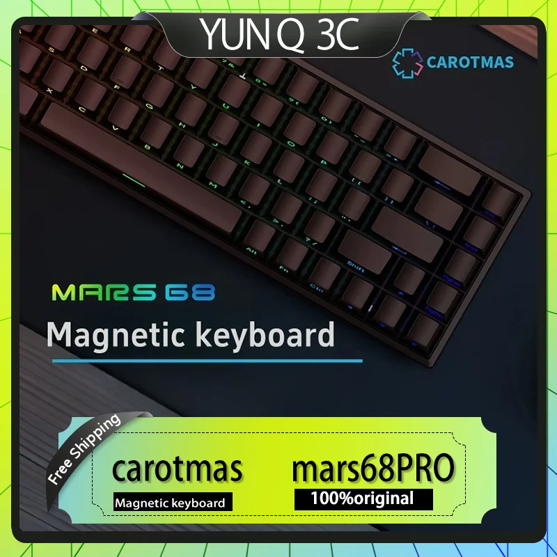 IROK mars68PRO клавиатура с магнитной осью, проводная беспроводная индивидуальная клавиатура 8k RT0.01, клавиатура для киберспорта, компьютерные аксессуары
IROK mars68PRO клавиатура с магнитной осью, проводная беспроводная индивидуальная клавиатура 8k RT0.01, клавиатура для киберспорта, компьютерные аксессуары