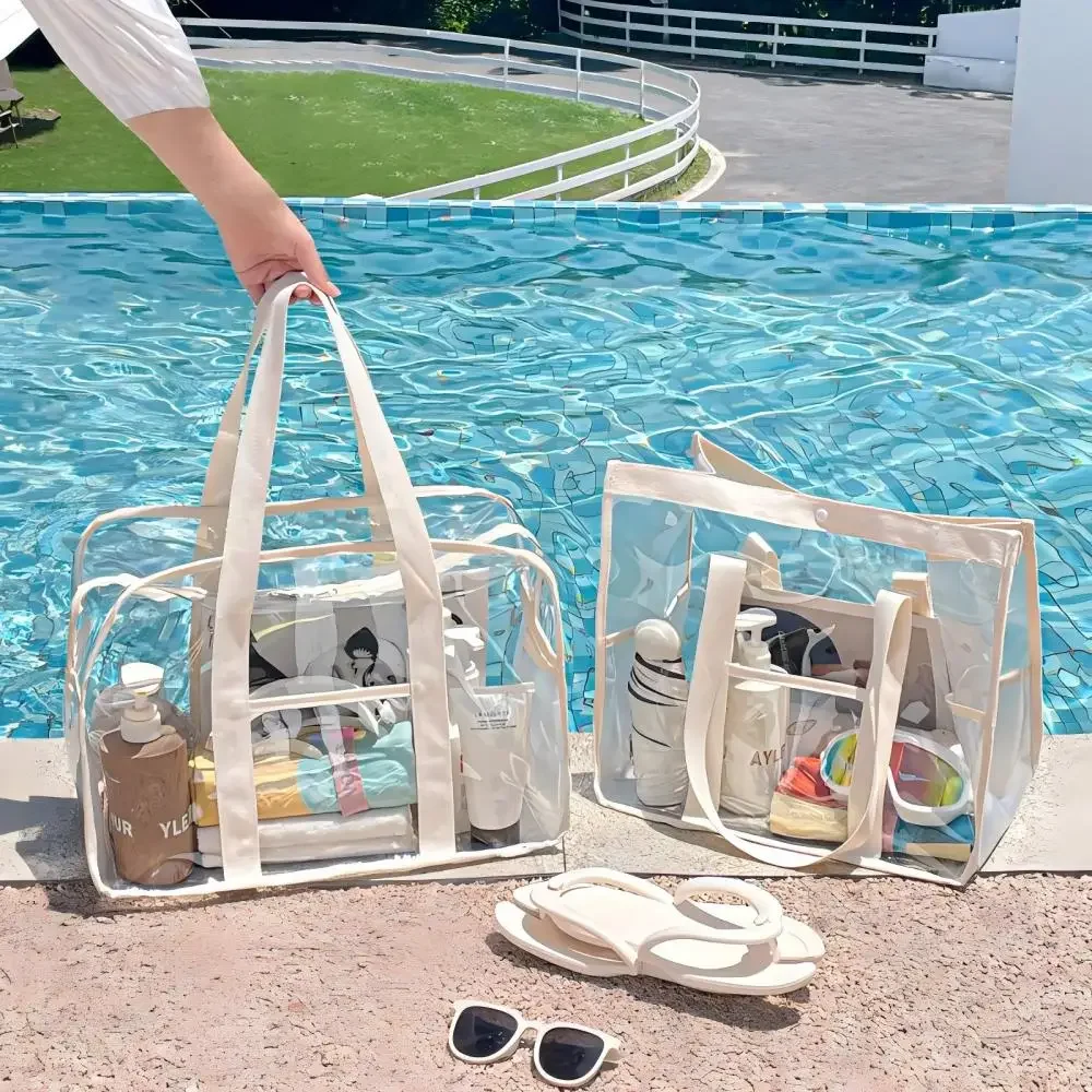 Makeup Bag Large Capacity Portable Transparent Swimming Waterproof PVC Storage for Clothes Travel Essentials Beach Organizer Bag
Makeup Bag Large Capacity Portable Transparent Swimming Waterproof PVC Storage for Clothes Travel Essentials Beach Organizer Bag