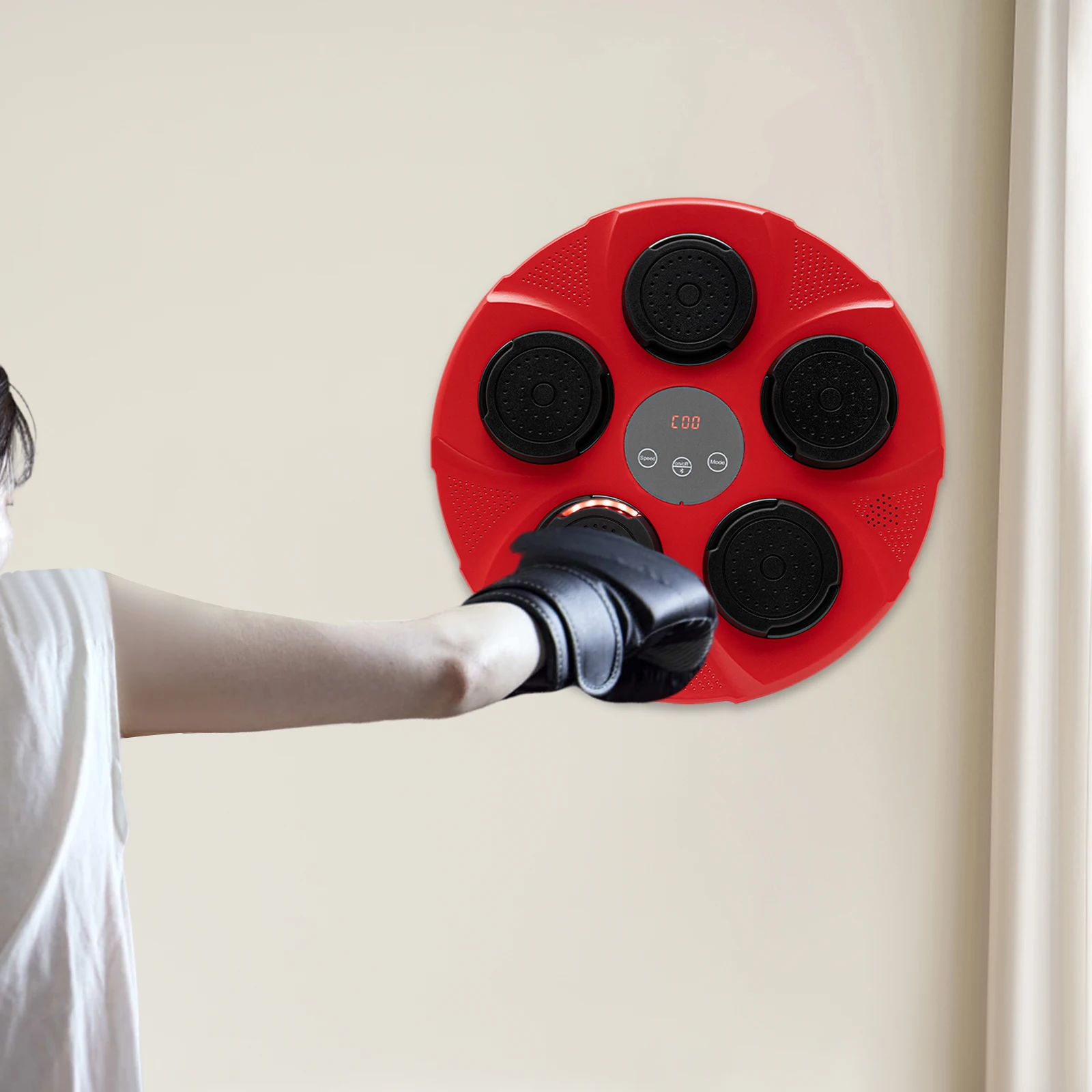 Music Boxing Machine Boxing Wall Target Punching Pads Wall Mount Music Boxer Bluetooth Connection w/Gloves+Type-C Charging Cable
Music Boxing Machine Boxing Wall Target Punching Pads Wall Mount Music Boxer Bluetooth Connection w/Gloves+Type-C Charging Cable