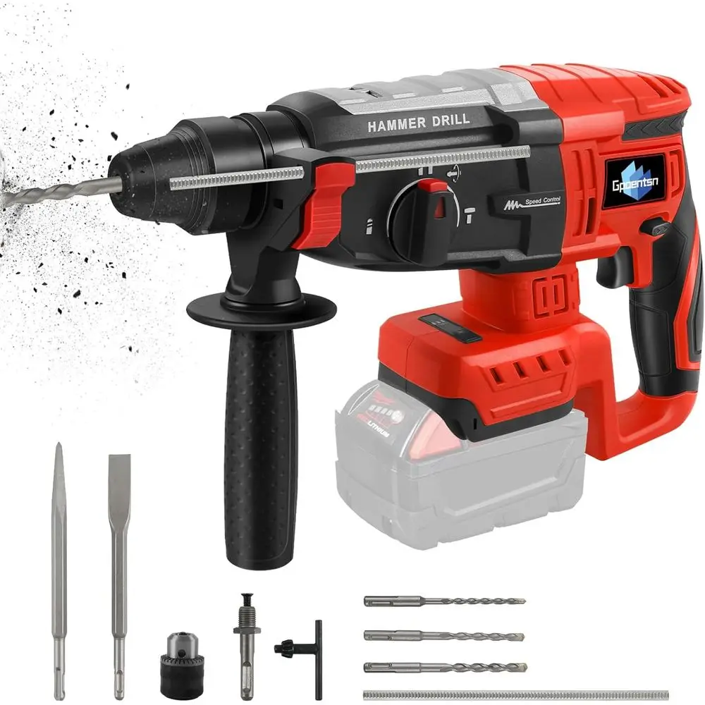 18V Rotary Hammer Drill with SDS-Plus Chuck and Brushless Motor (Battery Not Included)
18V Rotary Hammer Drill with SDS-Plus Chuck and Brushless Motor (Battery Not Included)